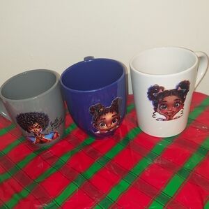 NWOT~Cute Artsy Mugs